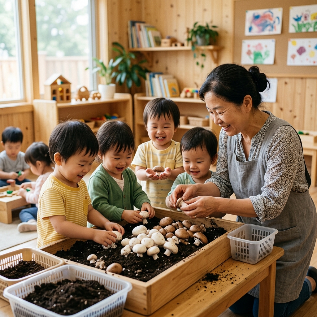 Trải nghiệm thu hoạch nấm
